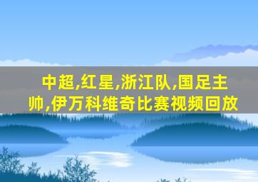 中超,红星,浙江队,国足主帅,伊万科维奇比赛视频回放