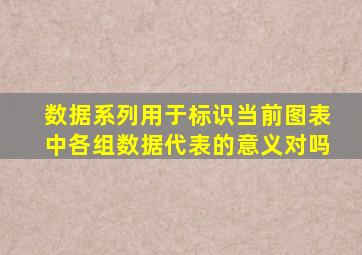 数据系列用于标识当前图表中各组数据代表的意义对吗