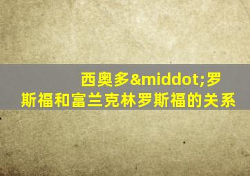 西奥多·罗斯福和富兰克林罗斯福的关系